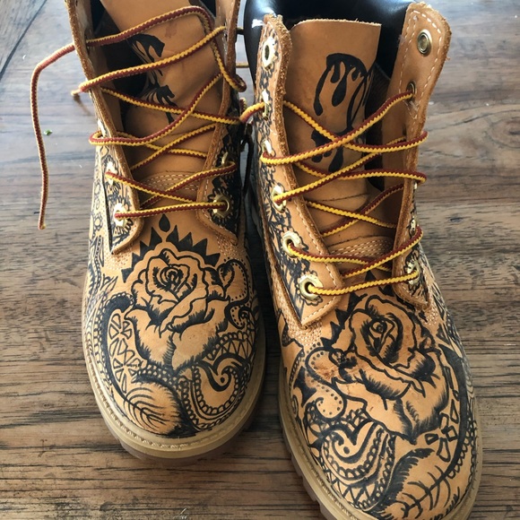 Decorated Timberland boots - Picture 1 of 4